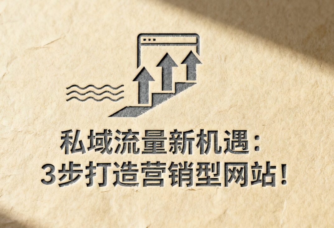 私域流量新机遇：3步打造营销型网站！