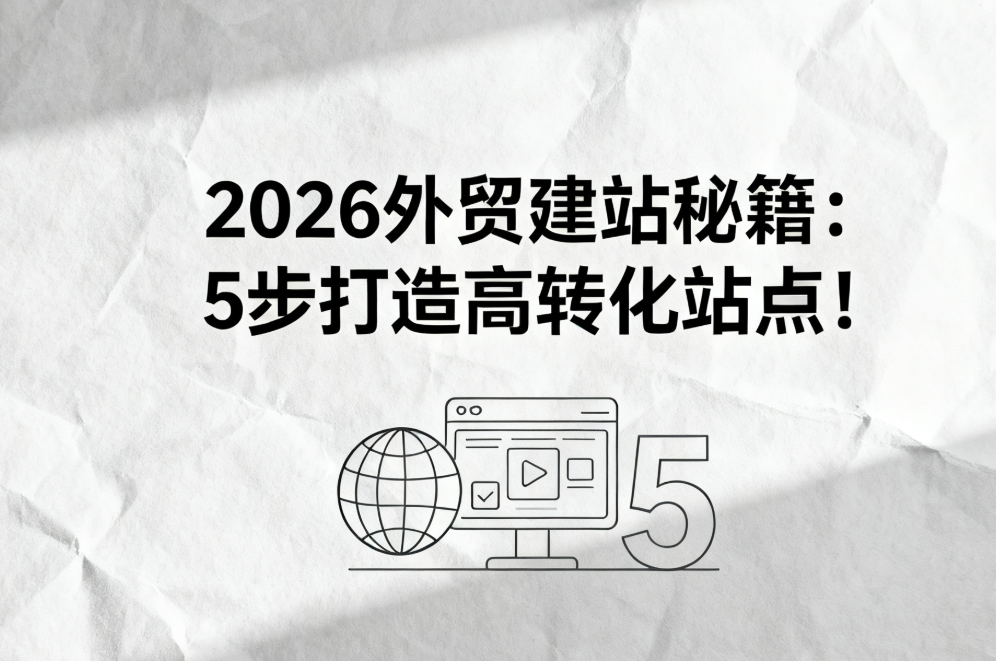 2026外贸建站秘籍：5步打造高转化站点！